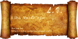 Lihi Valéria névjegykártya